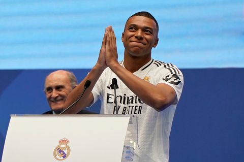 Kylian Mbappe war bei seiner Vorstellung in Madrid reichlich pathetisch