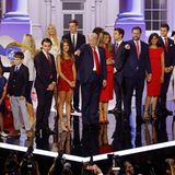 Donald Trump inmitten seiner Familie