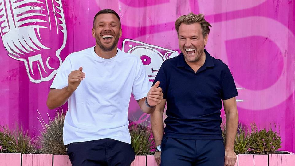 Lukas Podolski und Markus Krampe