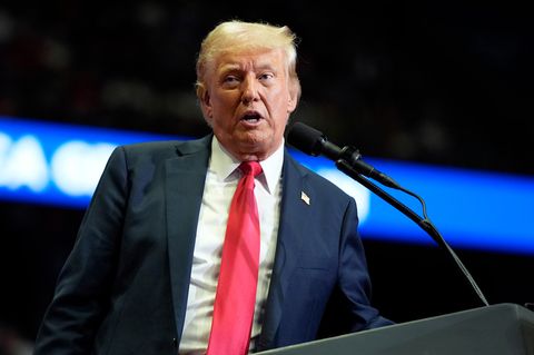 Donald Trump beim Wahlkampfauftritt in Michigan
