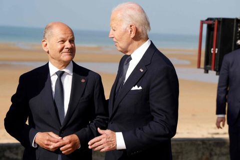 Auch Olaf Scholz zollte dem noch amtierenden US-Präsidenten Joe Biden Respekt