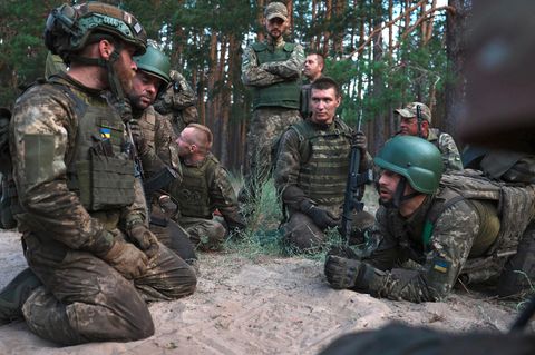 Ukraine: Soldaten in der Ausbildung