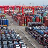 Wettbewerbsfähigkeit: Ein Containterterminal an einem chinesischen Hafen