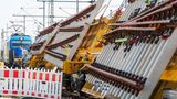 Wettbewerbsfähigkeit: Eine Baustelle an Bahngleisen in Deutschland