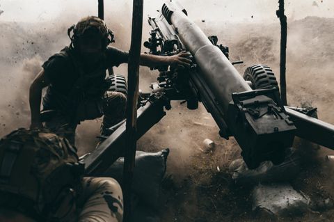 Ukrainische Soldaten im Abwehrkampf