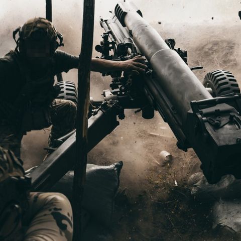 Ukrainische Soldaten im Abwehrkampf