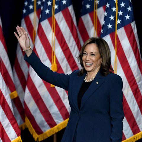 Kamala Harris bei einem ihrer ersten Wahlkampfauftritte nach Joe Bidens Verzicht auf die Präsidentschaftskandidatur. 