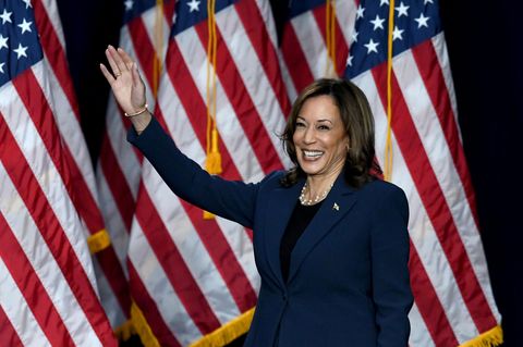 Kamala Harris bei einem ihrer ersten Wahlkampfauftritte nach Joe Bidens Verzicht auf die Präsidentschaftskandidatur. 