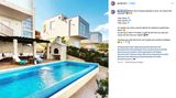 Ein Pool vor einer Villa