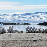 Ende eines Landgangs: In der namenlosen Bucht muss vor Jahrzehnten ein Wal gestrandet sein. Jetzt ist noch das Skelett des Qipoqqaq übrig, die Reste eines Buckelwals