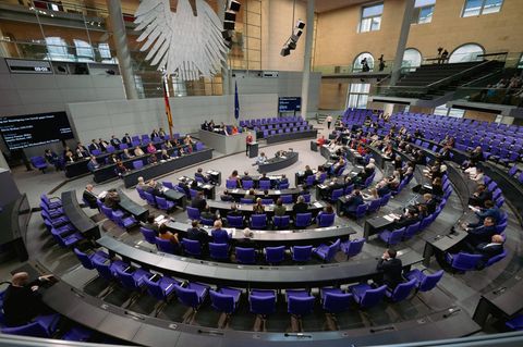 Der Plenarsaal des Deutschen Bundestags