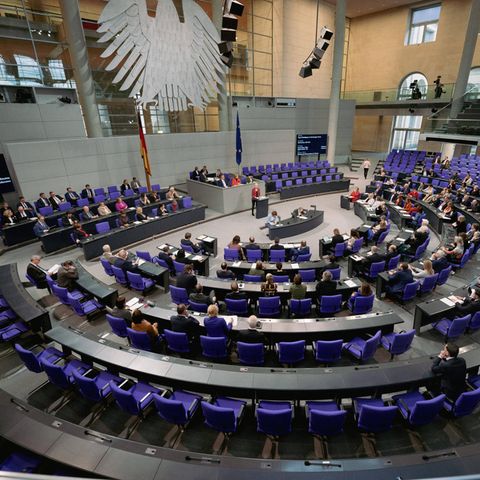 Der Plenarsaal des Deutschen Bundestags