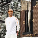 Rapper Pharrell Williams trägt Sonnenbrille
