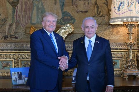 Donald Trump empfängt Benjamin Netanjahu in seiner Privatvilla in Florida
