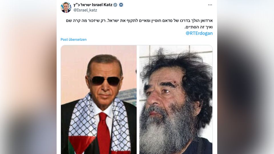 Israels reagiert scharf auf Erdoğan-Drohung – "Fußstapfen von Saddam Hussein"