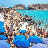Strand an der Blauen Lagune in Griechenland