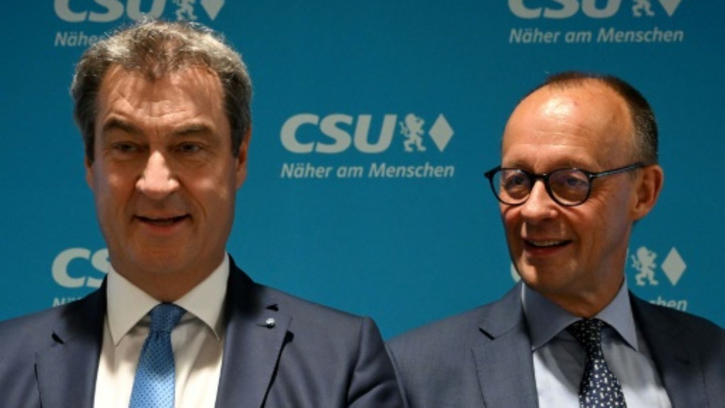 CSU-Chef Söder und CDU-Vorsitzender Merz