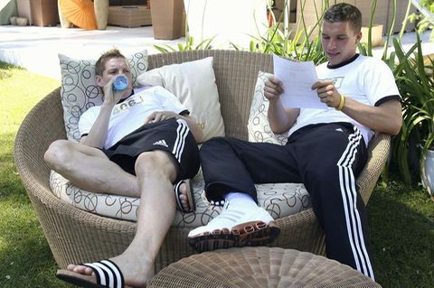 Bastian Schweinsteiger und Lukas Podolski