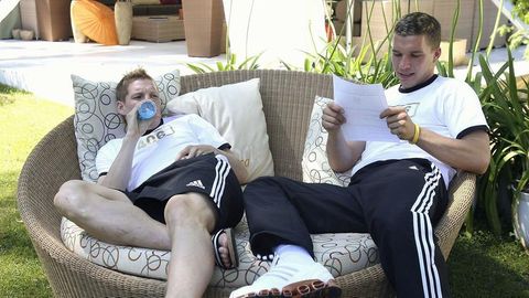 Bastian Schweinsteiger und Lukas Podolski