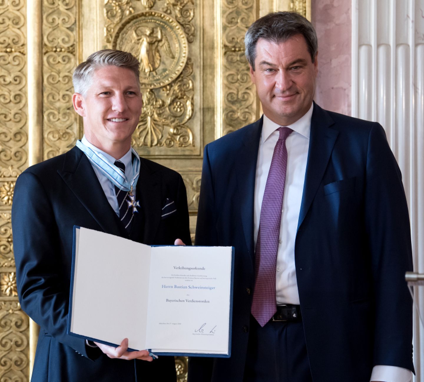 Schweinsteiger mit Markus Söder