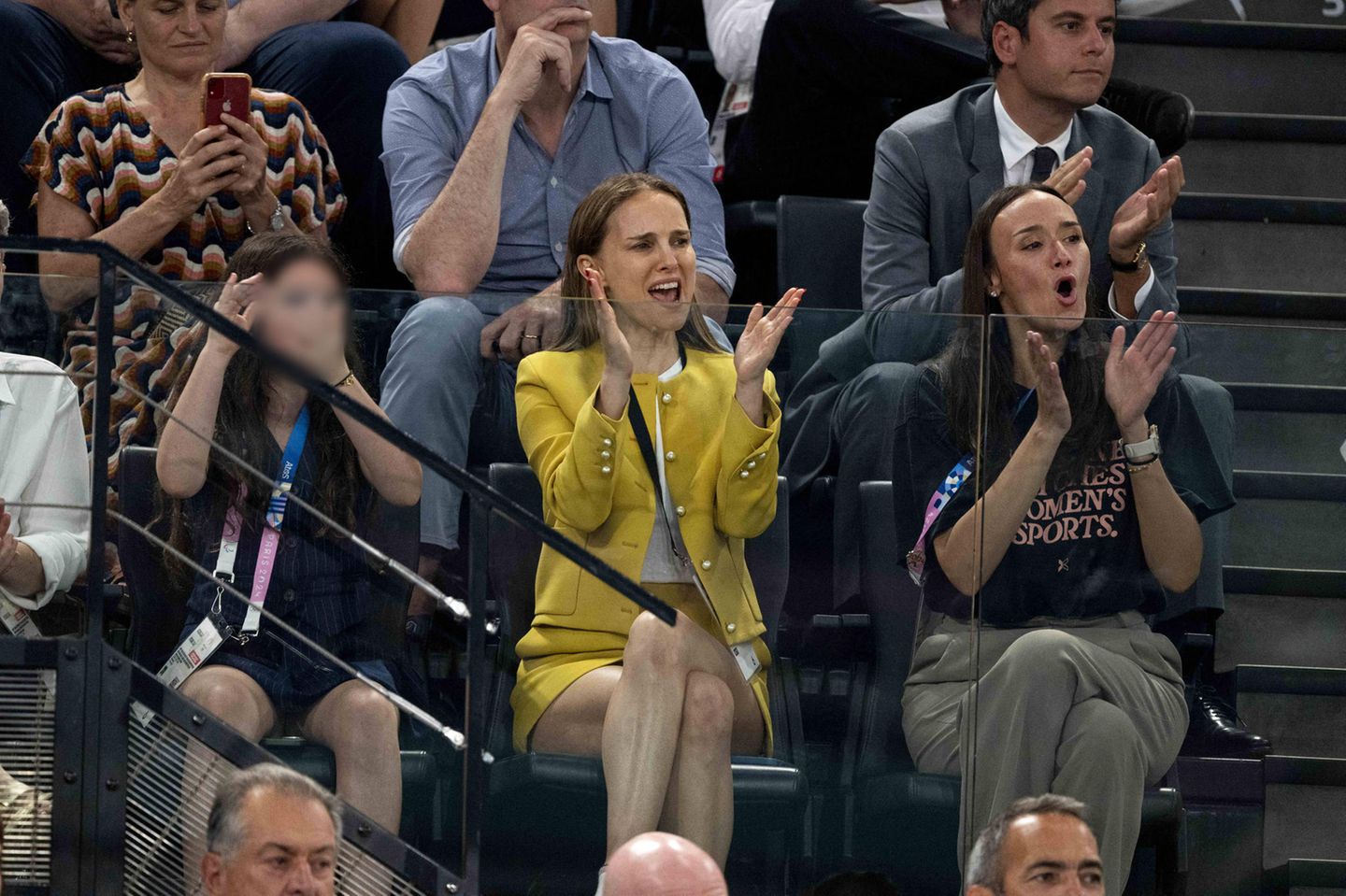 ... Natalie Portman. Auch sie feuerte das US-Team lautstark an.