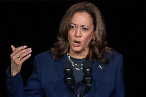 Vizepräsidentin Kamala Harris spricht auf einer Veranstaltung in Houston, Texas