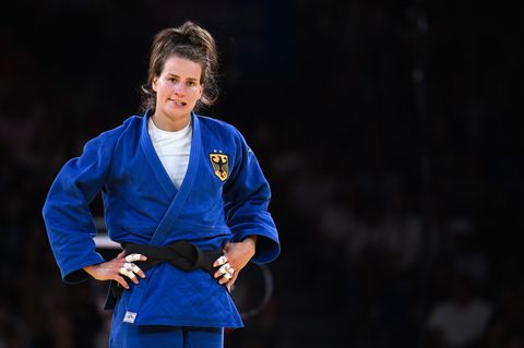 Anna-Maria Wagner nach dem verlorenen Kampf um Platz drei bei Olympia in Paris