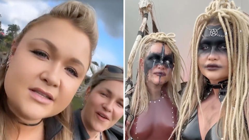 Fitness-Influencerin Sophia Thiel verwandelt sich in Wacken-Hexe