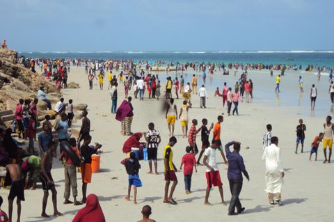Der beliebte Strand Lido Beach in Mogadischu