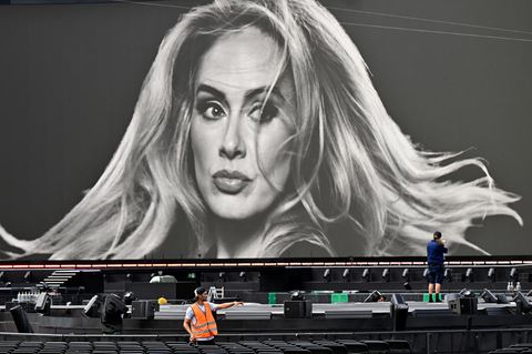 Das Bild entstand beim Presserundgang auf dem Veranstaltungsgelände. Beim Konzert von Adele waren keine Pressefotografen zugelassen.
