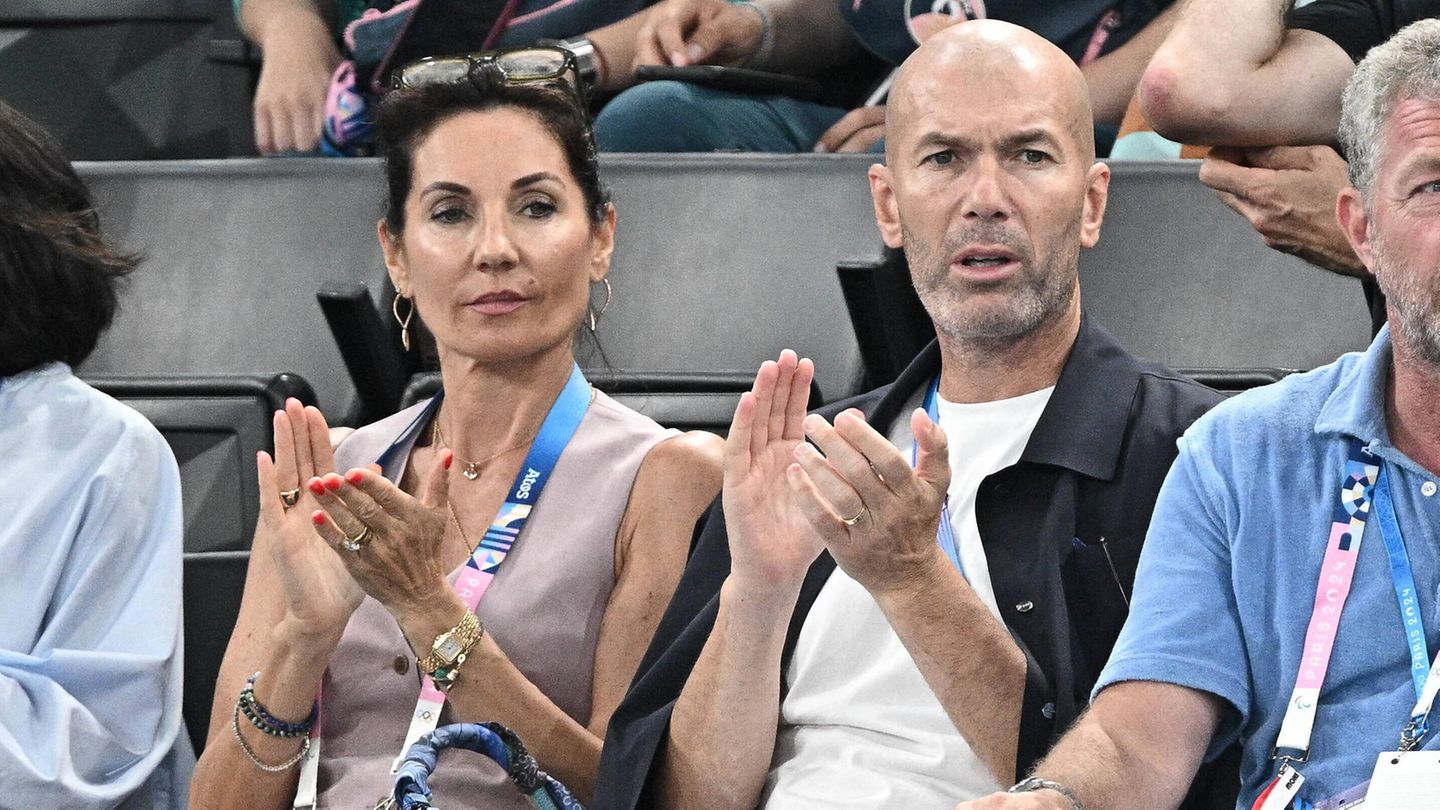 Zinedine Zidane und Véronique Zidane bei Olympia 2024