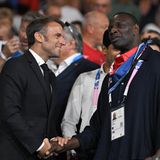 Emmanuel Macron und Omar Sy bei Olympia 2024