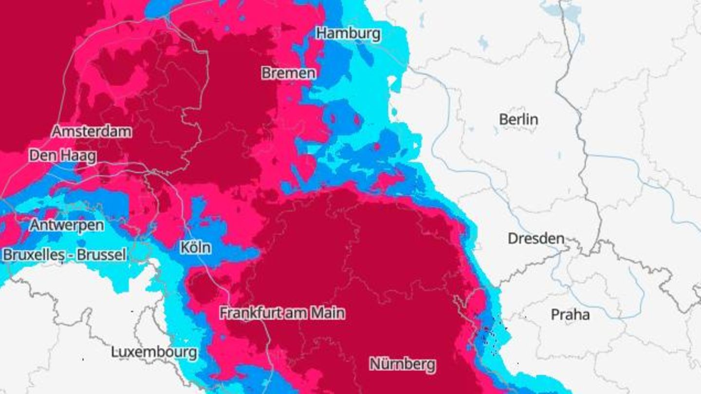 Wetter in Deutschland: Karten zeigen, wo heute Gewitter, Sturm und Regen drohen