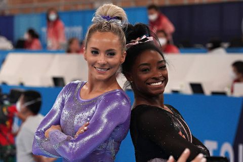 MyKayla Skinner und Simone Biles bei den Olympischen Spielen in Tokio 2021