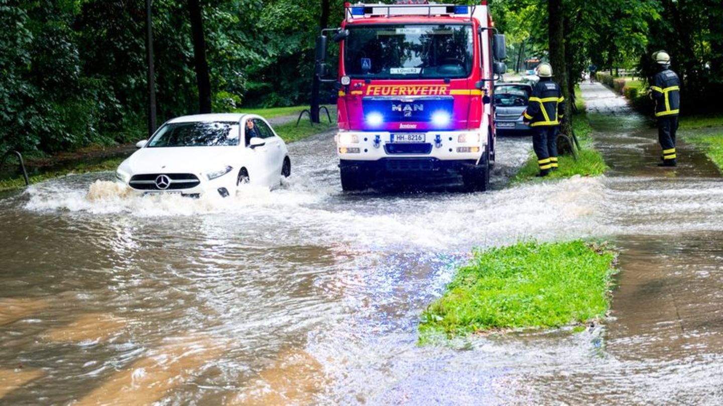 Unwetter: Grünflächen nach Unwetter in Hamburg-Billstedt gesperrt