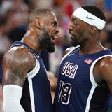 So sieht Freude aus, oder? Basketball-Superstar Lebron James ließ seinen Emotionen nach dem Sieg gegen Frankreich freien Lauf