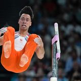 Wäre wohl auch ein tolles Profibild für Facebook oder Whatsapp: Der Niederländer Loran de Munck machte beim Turnen zwar eine gute Figur, verlor dabei aber die Kontroller über seine Gesichtszüge