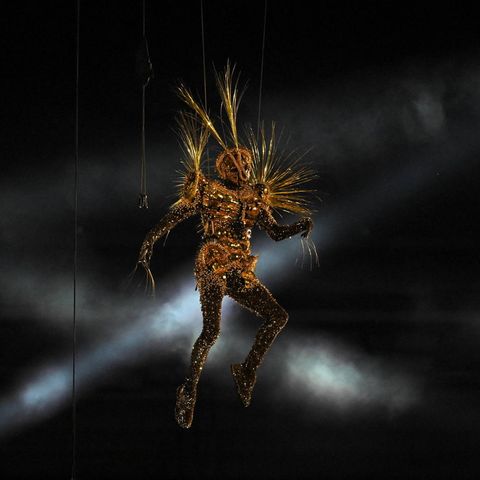 Figur in Gold bei Olympia