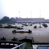 26. Olympische Sommerspiele 1996: Land unter hieß es auf dem Parcours der Springreiter nach starken Regenfällen. Doch während damals nur das Wetter nicht mitspielte, würde einer erneuten Bewerbung der Klimawandel einen Strich durch die Rechnung machen   