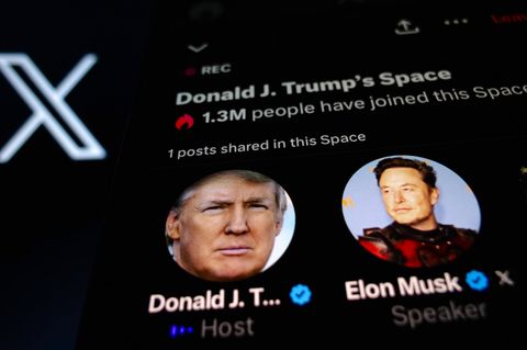 Elon Musk und Donald Trump auf X