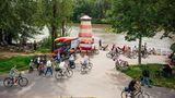 Kiosk mit Kanuverleih