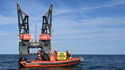 Umwelt- und Klimaaktivisten hatten wochenlang vor der Insel Borkum gegen die neue Gasförderung protestiert