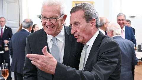 Günther Oettinger bei einem Festakt zu seinem 70. Geburtstag