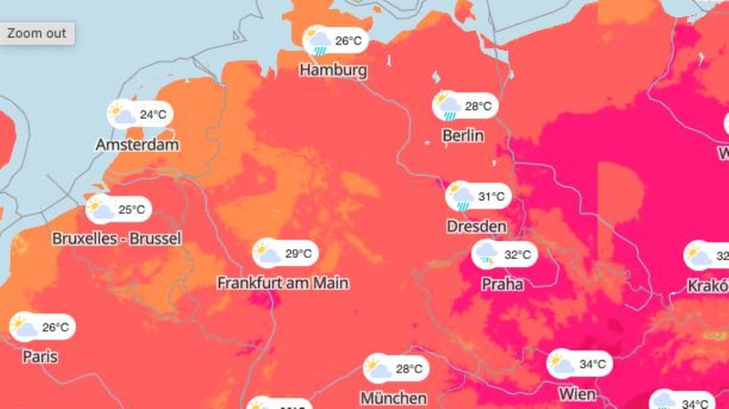 Wetterkarte 15.8.
