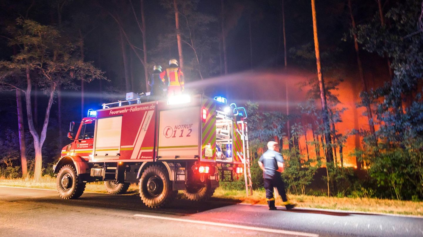 Einsatz in Brandenburg: Waldbrand auf früherem Truppenübungsplatz bei Jüterbog eingedämmt