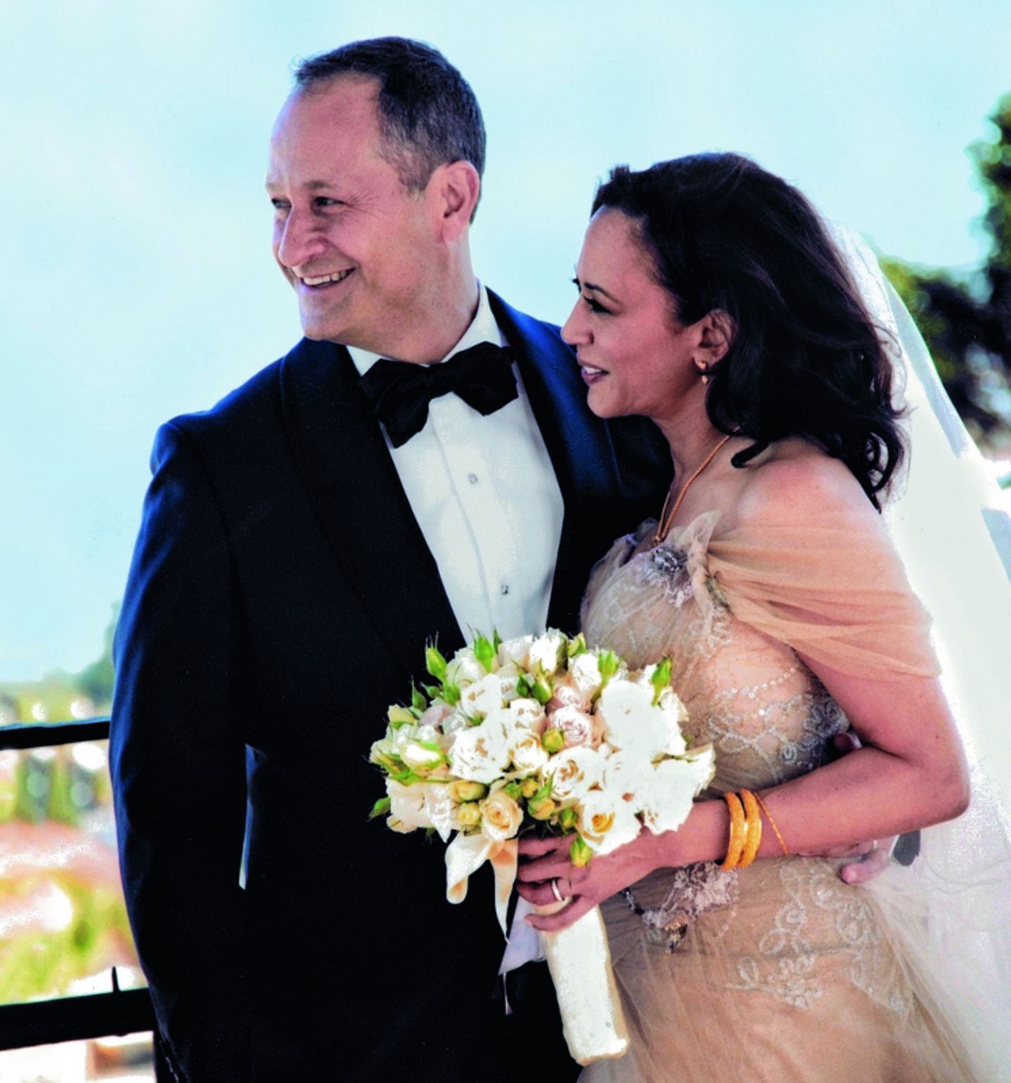 Hochzeitsfoto von Kamala Harris und Ehemann Doug Emhoff