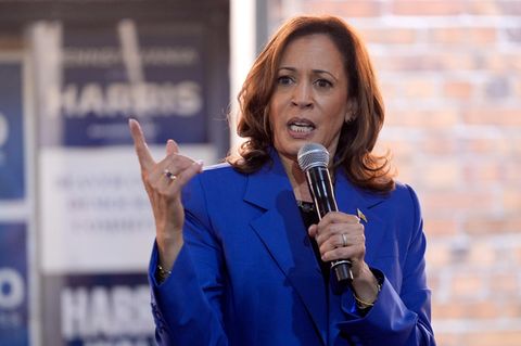 Kamala Harris, Präsidentschaftskandidatin der Demokraten, auf einer Wahlkampfveranstaltung in Pennsylvania