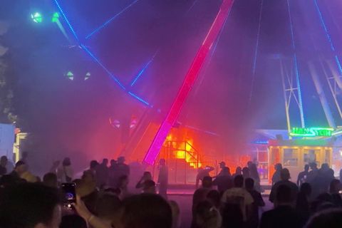 Riesenrad in Flammen: Video zeigt Brand auf dem Highfield-Festival