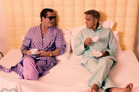 George Clooney und Brad Pitt für GQ im Jahr 2024
