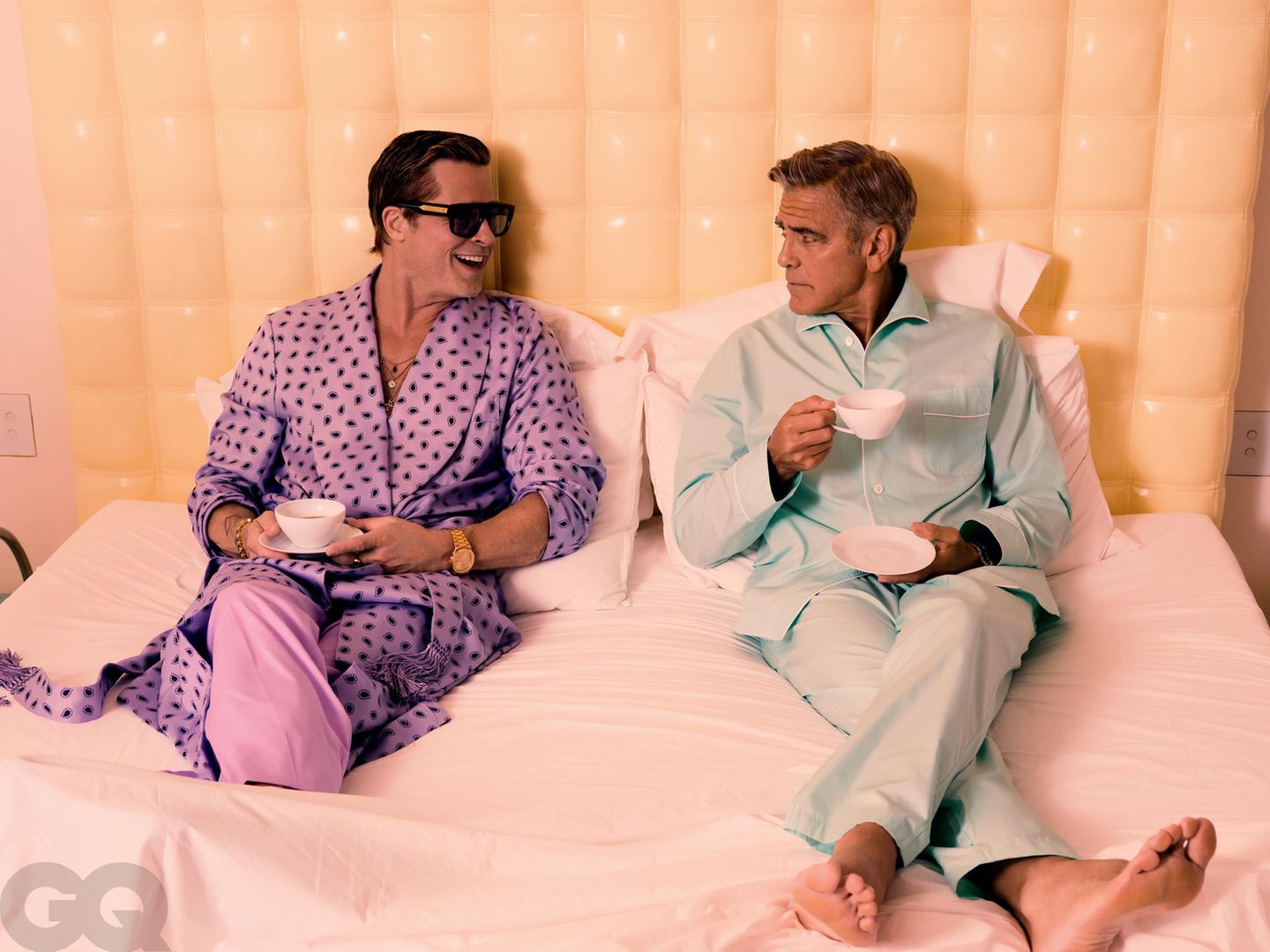 George Clooney und Brad Pitt für GQ im Jahr 2024 George Clooney und Brad Pitt für GQ im Jahr 2024